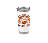 Thankful Grateful & Blessed Mother Pumpkin Leopard Rainbow Stainless Steel Insulated Tumbler