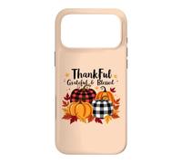 Thankful Grateful Blessed Plaid Leopard Pumpkin Fall Harvest Case for iPhone 17 Pro Max