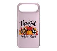 Thankful Grateful Blessed Plaid Leopard Pumpkin Fall Harvest Case for iPhone Air