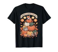 Thankful Grateful Blessed Pumpkins Woodland Animals Design T-Shirt