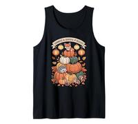 Thankful Grateful Blessed Pumpkins Woodland Animals Design Tank Top