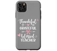 Thankful Grateful Blessed Teacher Arrow & Hearts Design Gift Case for iPhone 11 Pro Max