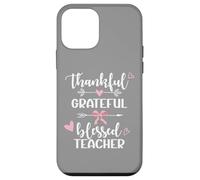 Thankful Grateful Blessed Teacher Arrow & Hearts Design Gift Case for iPhone 12 mini