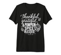 Thankful Grateful Pumpkin Spice Blessed Christian Premium T-Shirt