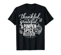 Thankful Grateful Pumpkin Spice Blessed Christian T-Shirt
