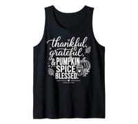 Thankful Grateful Pumpkin Spice Blessed Christian Tank Top