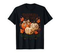 Thankful Heart Grateful Spirit Christian Fall Pumpkin Value Graphic T-Shirt
