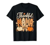 Thankful Mama Fall Coquette Pumpkin Autumn Fall Mama Women T-Shirt