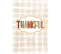 Thankful Notebook with Brown Gingham Design for Daily Reflection and Mindful Moments 100 pages |Minimalist Thankfulness Journal | Gratitude Thankful ... and Daily Blessings | Fall Thanksgiving Gift