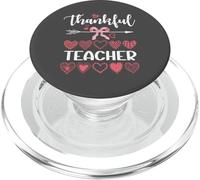 Thankful Teacher Coquette Aesthetic Bow, Arrow, & Love Heart PopSockets PopGrip for MagSafe