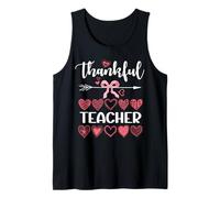 Thankful Teacher Coquette Aesthetic Bow, Arrow, & Love Heart Tank Top
