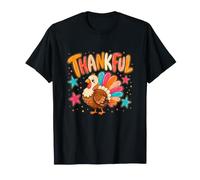 Thankful Thanksgiving Turkey Fall Vibes Autumn Women Girls T-Shirt