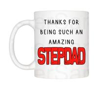 Thanks Amazing Stepdad Novelty Mug Gift for Birthday Christmas Dad Daughter Boyfriend Husband Father's Day Stepdad Stepfather