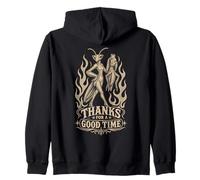 Thanks for a Good Time Women Men Ladies Funny Praying Mantis Zip Hoodie