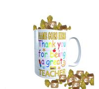 Thanks For Being A Great Teacher Personalised Individually Wrapped Fudge Mug Gift