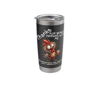 Thanks for Being Friends with a Questionable Crazy Chicken Stainless Steel Insulated Tumbler