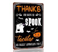 Thanks for Being So Spook Tacular Metal Tin Sign Halloween Decoration Bar Home Kitchen Farmhouse Vintage Wall Decor Retro Poster 12x8 inch