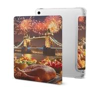 Thanks Giving In Tower Bridge Londo Cute Tablet Case with Pencil Holder Unisex Slim Hard Protective Cover Compatible with iPad 2020 /Pro 2020/2020 AIR 4 /Pro 2021
