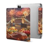 Thanks Giving In Tower Bridge Londo Cute Tablet Case with Pencil Holder Unisex Slim Hard Protective Cover Compatible with iPad 2020 /Pro 2020/2020 AIR 4 /Pro 2021