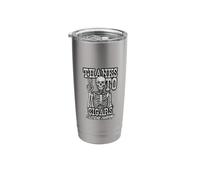 Thanks to Cigars I'll Die Happy Skeleton Stainless Steel Insulated Tumbler