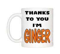 Thanks to You I'm Ginger Funny Personalised Customised Mug Gift for Him Gift for Her Birthday Christmas Girlfriend Boyfriend Son Daughter Wife Husband Mum Dad Friends Present