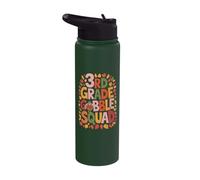 Thanksgiving 3rd Grade Gobble Squad Thanksgiving Kids Stainless Steel Insulated Water Bottle