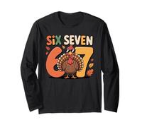 Thanksgiving 67 Meme Six Seven Funny Turkey Long Sleeve T-Shirt