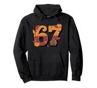 Thanksgiving 67 Meme Six Seven Funny Turkey Pullover Hoodie