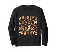 Thanksgiving ABC Alphabet Turkey Day Fall Leaves Teacher Long Sleeve T-Shirt