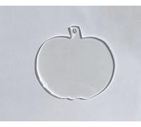 Thanksgiving Acrylic Pumpkin Decoration Blanks,15pcs Pumpkin Keychain Fall Decoration,Unfinished Craft Blank(3'')
