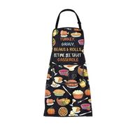 Thanksgiving Aprons with Pockets Thanksgiving Turkey Day Gifts Turkey Gravy Beans And Rolls Let Me See That Casserole Apron
