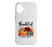Thanksgiving Autumn Fall Pumpkin Thankful Grateful Blessed Case for iPhone 16 Plus