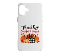 Thanksgiving Autumn Fall Pumpkin Thankful Grateful Blessed Case for iPhone 16 Plus