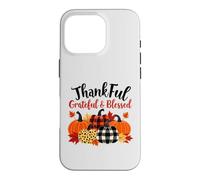 Thanksgiving Autumn Fall Pumpkin Thankful Grateful Blessed Case for iPhone 16 Pro