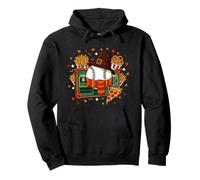 Thanksgiving Baseball Scoreboard Pilgrim Hat Scarf Food Pullover Hoodie