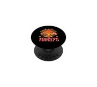 Thanksgiving Chillin With My Turkeys Funny Pilgrim Food Fall PopSockets Adhesive PopGrip