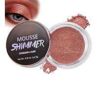 Thanksgiving Christmas Cream Eyeshadow for Women - Shimmer Mousse Texture with Smooth Blendable Finish, Long-Lasting Waterproof and Smudge-Resistant Eye Makeup for Daily Glam Look (04 Copper Brown)