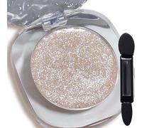 Thanksgiving Christmas Glitter Cream Eyeshadow - High Pigment Metallic Shimmer Finish, Smooth Blendable Texture, Long-Lasting Smudge-Resistant Compact with Dual-Ended Applicator (Champagne Gold)
