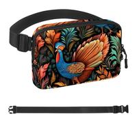Thanksgiving Colored Turkey-492 Unisex Style Fanny Pack: Fashion Waist Packs, Crossbody Bags Sport Slim Fashionable for Jogging Hiking Hiker Woman Man, Multicolor, 1.5x9.0x5.9in/4x23x15cm