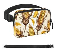 Thanksgiving Corn Yellow Leaf Pattern-578 Belt Bag for Men and Women Fanny Pack,Belt Bag with Adjustable Strap,Fashion Crossbody Everywhere Belt Bag for Travel Outdoors Running Hiking, Multicolor,