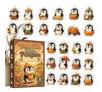Thanksgiving Countdown Calendar 24 Acrylic Pendants Autumn Decor | Celebrate The Season With 24-Day Autumn Harvest Countdown Calendar Featuring Cute 2d Acrylic Penguin Pendants And Fall Decor