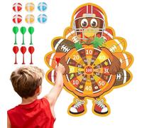 Thanksgiving Dart Board Game - Cute Indoor Outdoor Party Supplies, Turkey Dartboard for Fun Dinner Activities, Holiday Entertainment for Adults Lovers Family Boys Girls Kids Added Festivity