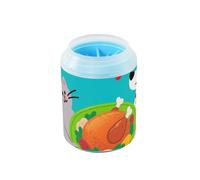 Thanksgiving Day Cartoon Cat Dog Colorful Reusable Dog Foot Washer with Soft Silicone Brush Feet Cleaning Kit for Small & Medium Dogs