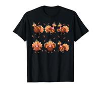 Thanksgiving Day Dancing Turkey Pilgrim Fall Autumn Dance Value Graphic T-Shirt, Men, Black, XL