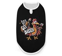 Thanksgiving Day Let's Get Basted Dog And Cat Clothes Pet Summer Sleeveless T Shirt Basic Vest M
