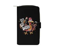 Thanksgiving Day Let's Get Basted Long Purses for Women Leather Card Holder Mens Wallet Coin Purse