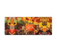 Thanksgiving Day Pumpkin Mouse Pad 12x31.5in Extended Gaming Surface
