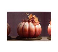 Thanksgiving Day Pumpkin Pattern Wooden Puzzle,1000 Pieces 29.5x19.7in Inches,Suitable For Teenagers Adult Or Children.