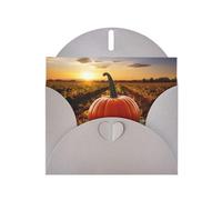 Thanksgiving Day Punmpkin Print Blank Cards and Envelopes 5" x 6" for Wedding Birthday Invitations and All Occasions