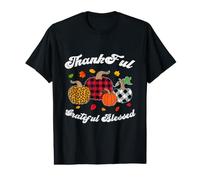 Thanksgiving Day Thankful Grateful Blessed Pumpkin Men Women Value Graphic T-Shirt